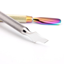Chinese Factory 8 Colors Stainless Steel Nail Cuticle Pusher